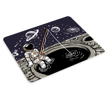 Mouse pad gamer aventure de pêche astronaute - TenStickers