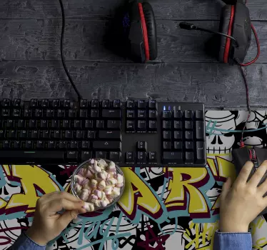 XXL tapis de souris pour gamer Graffiti personnalisable - TenStickers