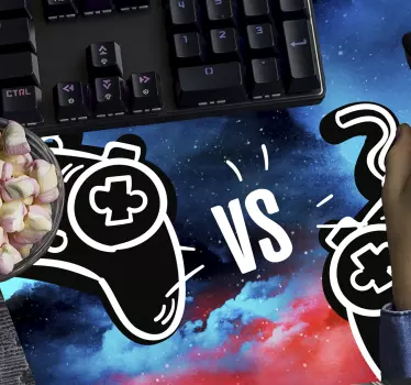 Mouse pad gamer contre manettes de jeu - TenStickers