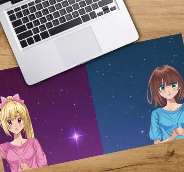 Mouse pad animé personnages d'anime avec étoiles - TenStickers