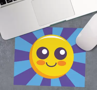 Mouse pad animé visage de soleil heureux - TenStickers