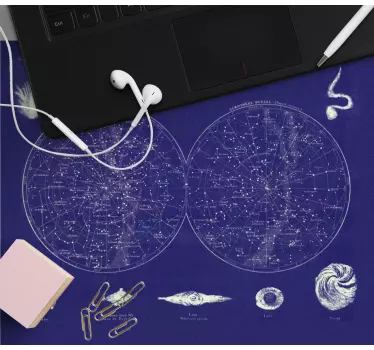 Mouse pad carte du monde carte des étoiles - TenStickers