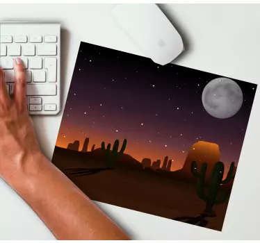 Mouse pad carte du monde ciel étoilé du désert - TenStickers