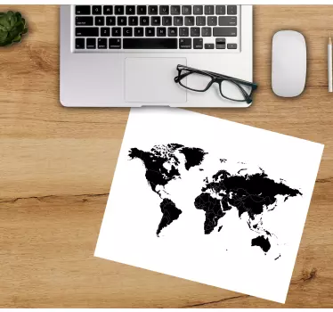 Mouse pad carte du monde contour stylisé - TenStickers
