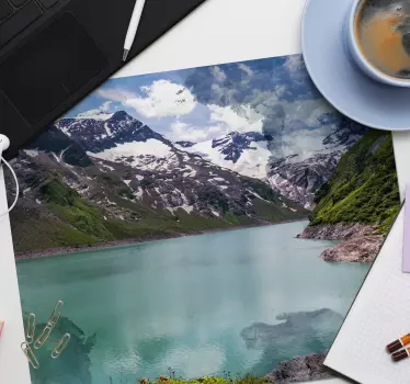Mouse pad carte du monde paysage montagneux majestueux - TenStickers