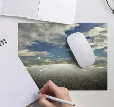 Mouse pad carte du monde scène de chemin - TenStickers