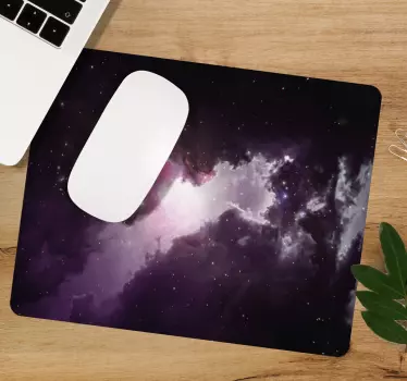Mouse pad carte du monde scène nébuleuse cosmique - TenStickers