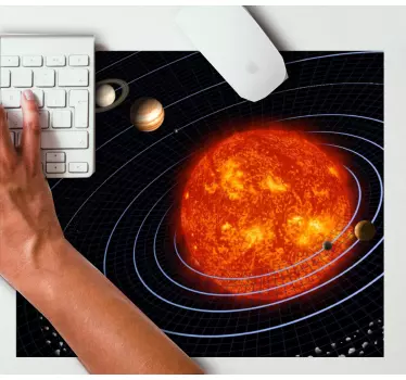 Mouse pad carte du monde visualisation système solaire - TenStickers