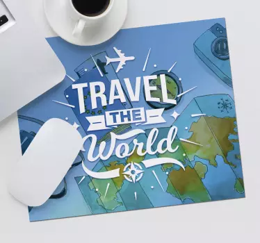 Mouse pad carte du monde voyagez autour du globe - TenStickers