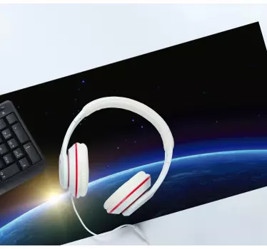 Mouse pad carte du monde vue d'horizon céleste - TenStickers