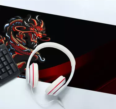 Mouse pad gamer art graphique dragon intense - TenStickers