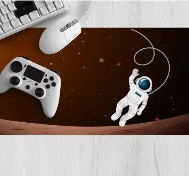 Mouse pad gamer astronaute flottant dans l'espace - TenStickers