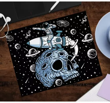 Mouse pad gamer astronaute sur fusée - TenStickers