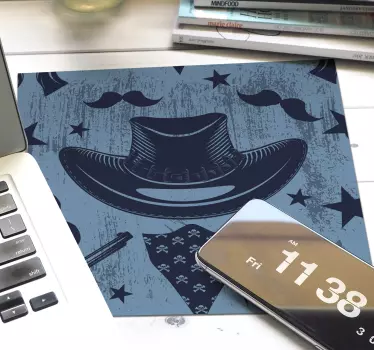 Mouse pad gamer chapeau de cowboy vintage - TenStickers