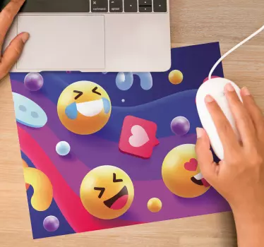 Mouse pad gamer collection d'Émojis colorés - TenStickers