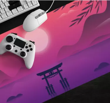 Mouse pad gamer coucher de soleil paisible en montagne - TenStickers