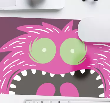 Mouse pad gamer créature rose féroce - TenStickers