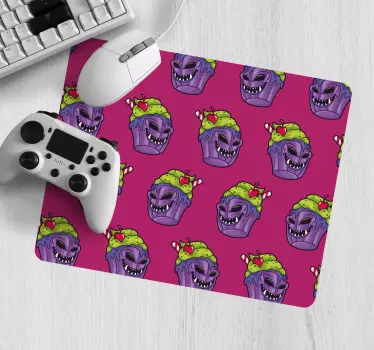 Mouse pad gamer cupcakes monstres amusants - TenStickers