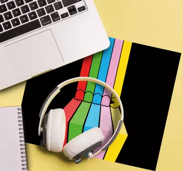 Mouse pad gamer design de crayons colorés - TenStickers