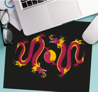 Mouse pad gamer design de dragon complexe - TenStickers