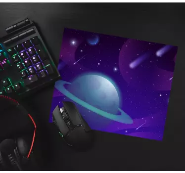 Mouse pad gamer exploration des planètes galaxie - TenStickers