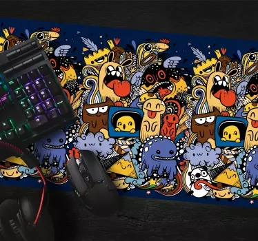 Mouse pad gamer figures animées vibrantes - TenStickers