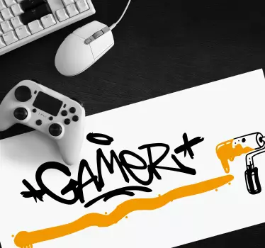 Mouse pad gamer graffiti gamer affirmation - TenStickers