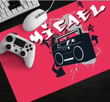 Mouse pad gamer graphique de boombox rétro - TenStickers