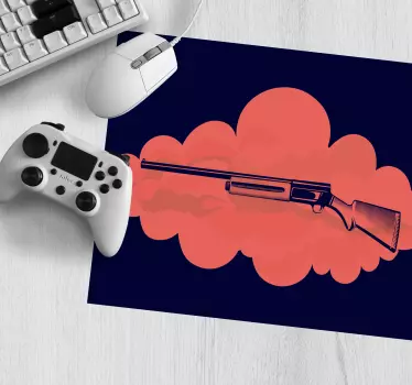Mouse pad gamer illustration de pistolet stylisée - TenStickers