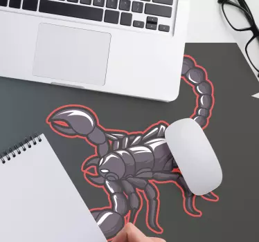 Mouse pad gamer image de scorpion audacieuse - TenStickers