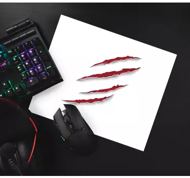 Mouse pad gamer marques de griffes rouges féroces - TenStickers