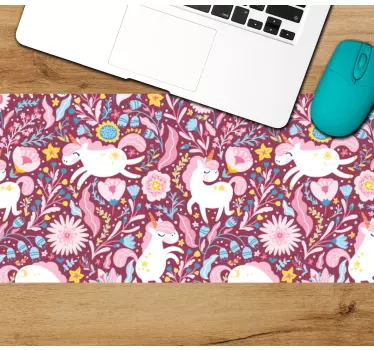 Mouse pad gamer motif licornes ludiques - TenStickers