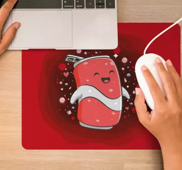 Mouse pad gamer personnage de soda heureux - TenStickers