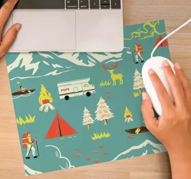Mouse pad gamer scène d'aventure en plein air - TenStickers