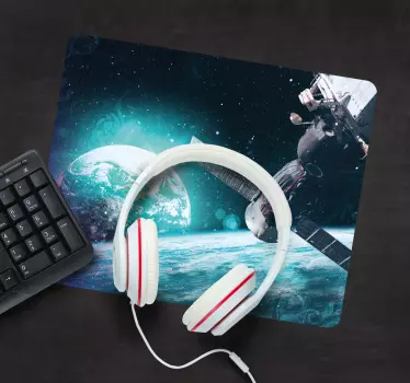 Mouse pad gamer scène d'exploration spatiale - TenStickers