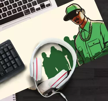 Mouse pad gamer silhouette de personnage stylisée - TenStickers