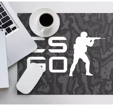 Mouse pad gamer silhouette tireur graphique - TenStickers