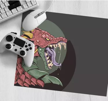 Mouse pad gamer tête de dragon furieuse - TenStickers