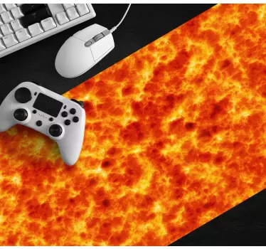 Mouse pad gamer texture de lave enflammée - TenStickers