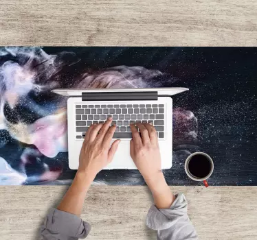 Mouse pad gamer tourbillon de nuages cosmiques - TenStickers