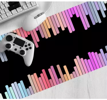 Mouse pad gamer vagues sonores colorées - TenStickers