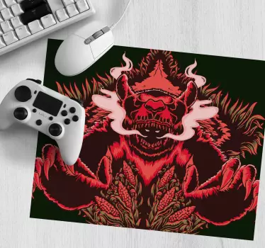 Mouse pad gamer visualisation de bête redoutable - TenStickers