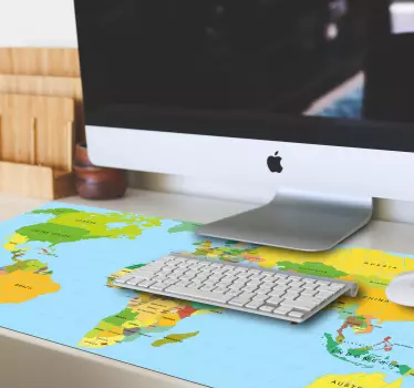 XXL tapis de souris avec carte du monde Politique - TenStickers