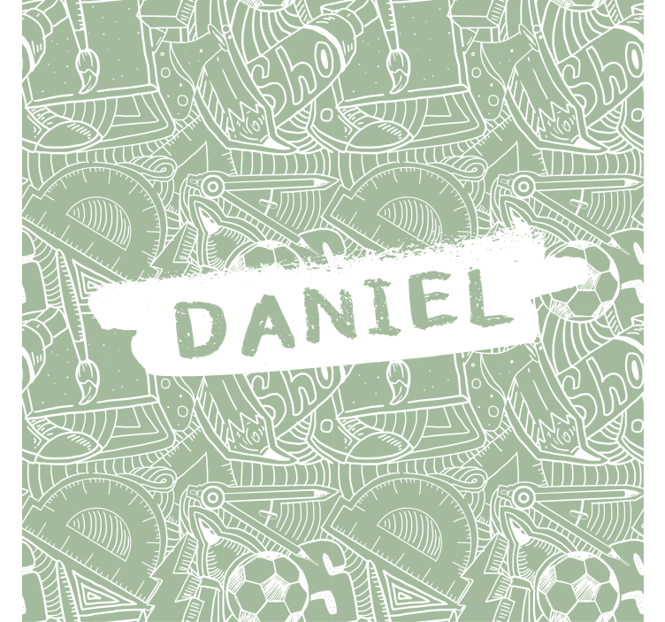 Toile fenêtre chambre adolescent craie d'école verte - TenStickers