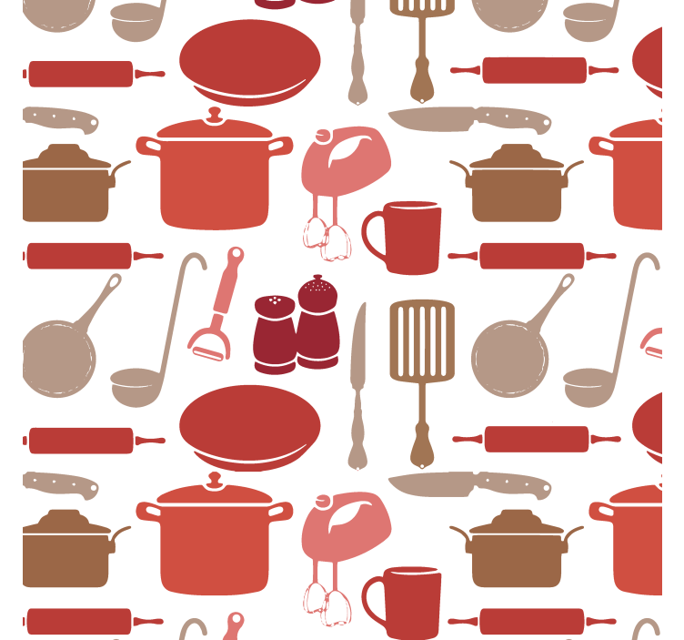 Toile fenêtre cuisine accessoires de cuisine - TenStickers
