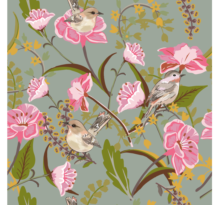 Toile fenêtre cuisine fleurs - TenStickers