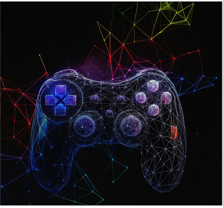 Toile fenêtre geek console de jeu adn - TenStickers