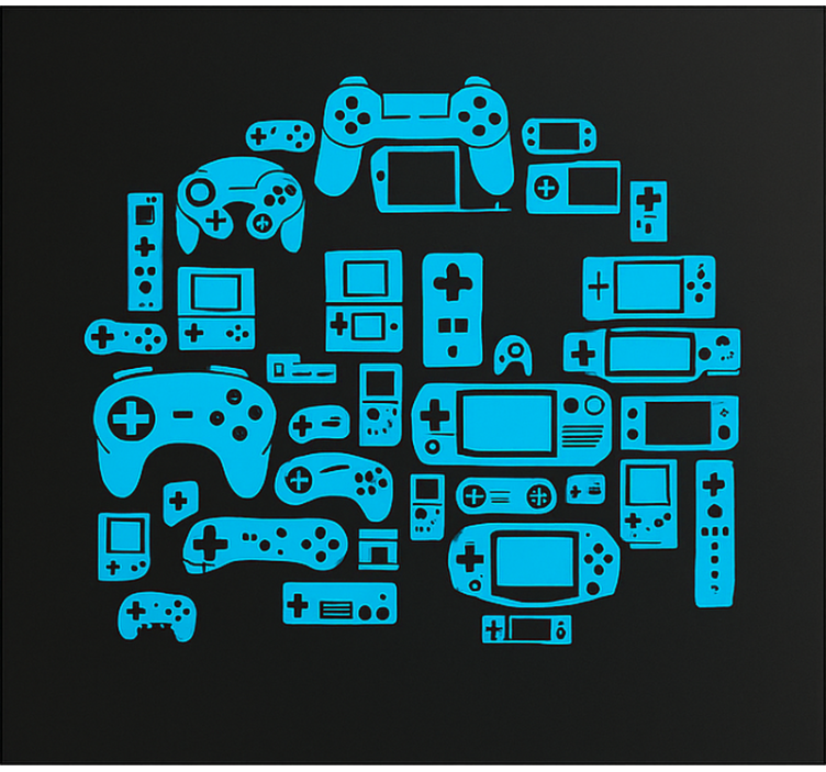 Toile fenêtre geek robot contrôleur de jeu - TenStickers