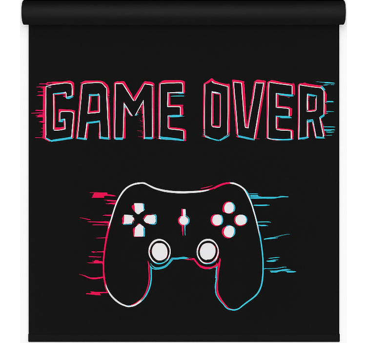Toile fenêtre geek game over - TenStickers