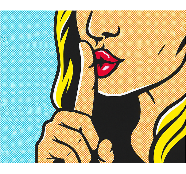 Toile fenêtre chambre adolescent fille pop art faisant taire - TenStickers